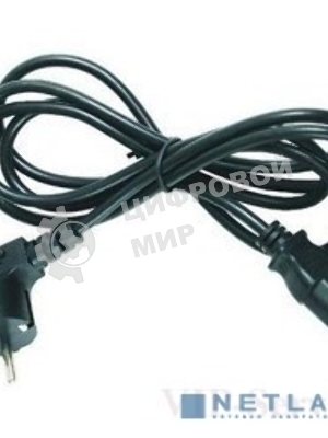Кабель компьютер - розетка 3 м 220V (Европейский стандарт) VCOM/TELECOM