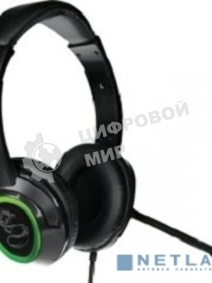 Гарнитура QUMO Dragon War Flex зелёный/чёрный, проводная, 3.5 мм