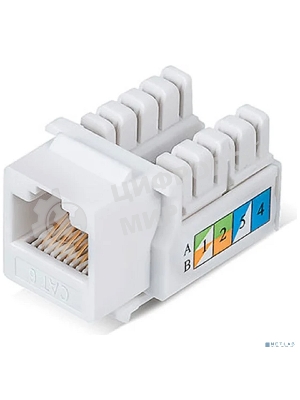 Модуль Keystone Rexant Jack RJ-45(8P8C), UTP неэкранированный, CAT 6, тип 90 градусов, белый PRO