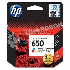 Картридж струйный HP 650 CZ102AE многоцветный для HP DJ IA 2515/2516 (200 стр.)