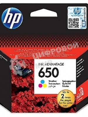 Картридж струйный HP 650 CZ102AE многоцветный для HP DJ IA 2515/2516 (200 стр.)