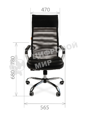 Кресло Chairman 700 черный, сетка, 120 кг, механизм качания