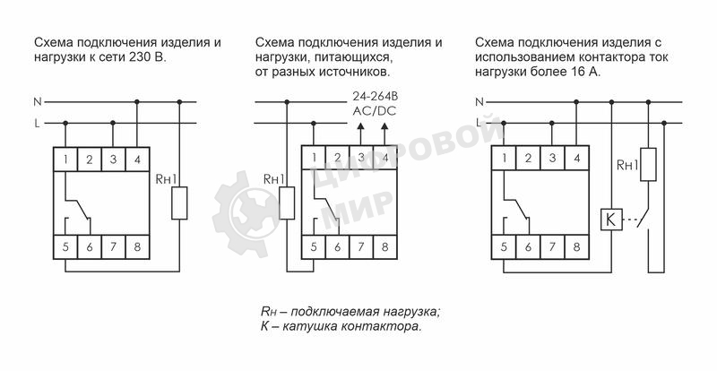 Реле времени PCZ-525 (1канал астрономическое 24-264В AC/DC 16А 1перекл. IP20 монтаж на DIN-рейке) F&F EA02.002.005