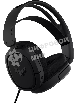 Гарнитура ASUS TUF Gaming H1 Wireless чёрный, беспроводная + проводная, USB/USB-C, до 15 ч, виртуальный 7.1, шумоподавление микрофона