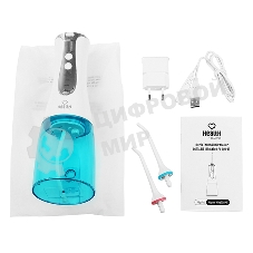 Портативный ирригатор полости рта Qumo Health Portable Irrigator P1 (QHI-1), белый, 320 мл., макс 890 кПа, Li-ion 1400 мА-ч