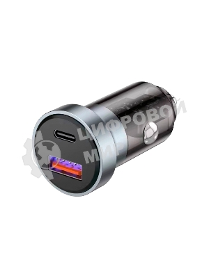 Автомобильное зарядное устройство c двумя портами Rexant (USB-A + USB-C) c LED-подсветкой, 20Вт