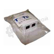 Розетка TWT (TWT-SM2-4512-WH) настенная 1 порт RJ-45 категории 5е и 1 порт RJ-12. UTP. белая