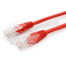 Патч-корд UTP Cablexpert cat.5e, 0.25м, литой, многожильный, красный