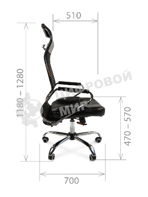 Кресло Chairman 700 черный, сетка, 120 кг, механизм качания
