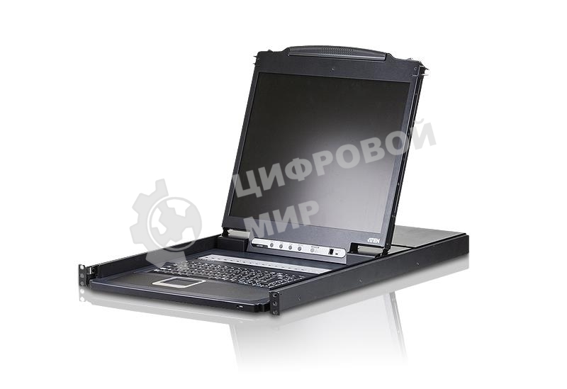 Переключатель/switch, KVM, 1 user консоль LCD/ЖК 19 =16 cpu/портов/port PS2/USB+VGA, с KVM-шнурами PS2 1х1.8м.;USB 1x1.8м., 1280x1024, 1U 19, исп.спец.шнуры, OSD, каскад 256, лат./рус.клав 16PLCD KVMP SWITCH 19INCH