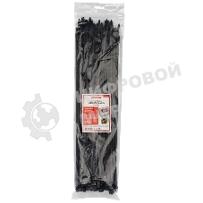 Хомут-стяжкa нейлоновая с тройным замком Rexant 500x7,6 мм, черная, упаковка 100 шт.