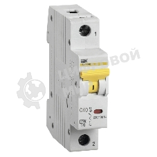 Выключатель автоматический модульный 1п C 40А 6кА ВА47-60M IEK MVA31-1-040-C