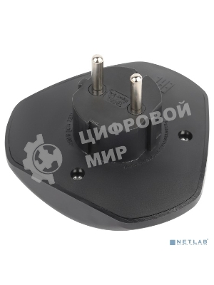 Разветвитель электрический ЭРА SPx-3-B на 3 розетки без заземл. 10А черный