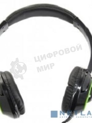 Гарнитура QUMO Dragon War Flex зелёный/чёрный, проводная, 3.5 мм