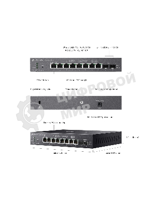 Коммутатор TP-Link SG2210XMP-M2, Smart линейки Omada с 8 портами PoE+ 2,5 Гбит/с и 2 портами SFP+