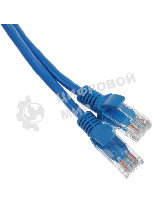 Патч-корд UTP Cablexpert cat.5e, 0.5м, литой, многожильный, синий