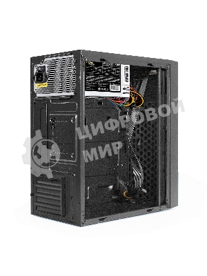 Компьютерный корпус Minitower ExeGate BAA-113-UNS350 (mATX, БП UNS350 с вент. 12см, 2*USB, аудио, черный)