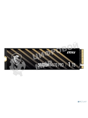 Накопитель SSD MSI M.2 2280 1Tb SPATIUM M470 PRO Client SSD S78-440L0J0-P83, PCIe Gen4x4 with NVMe