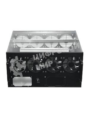 Корпус для майнинга ExeGate EX270771RUS Pro 8-430 (без БП, 2хUSB, 4хfan 120мм, места под: 8 видеокарт, 2 БП)