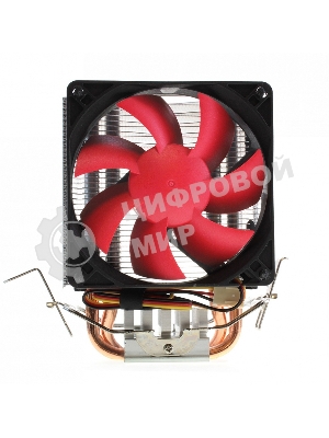 вентилятор CROWN Кулер для процессора CM-92 (Для Intel и AMD, TDP до 95 Ватт, 2шт. медных теплопроводных трубок, Гидродинамическии подшипник, Размер: 117*79*113 мм)