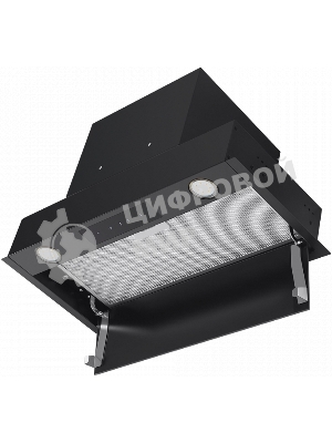 Вытяжка встраиваемая Maunfeld Fantasy Light 60 черная, 59.7 см, 800 куб. м/ч, 52 дБ