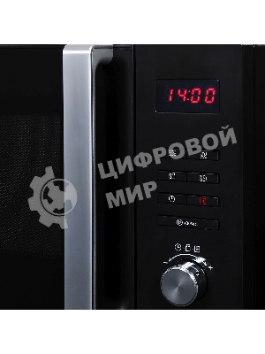 Микроволновая печь Hyundai HYM-M2062 черный, 23 л, 800 Вт, переключатели - кнопки, поворотный механизм