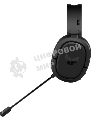 Гарнитура ASUS TUF Gaming H1 Wireless чёрный, беспроводная + проводная, USB/USB-C, до 15 ч, виртуальный 7.1, шумоподавление микрофона
