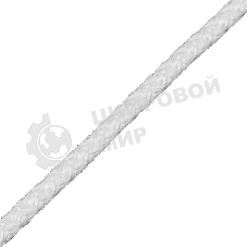 Шнур вязаный полипропиленовый Сибртех с сердечником, 7 мм, L20 м, 320 кгс, белый