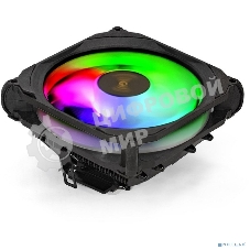 Кулер для процессора ExeGate Dark Magic EE400XL-PWM.RGb черный, 120 мм, алюминий, 2000 об/мин, 24 дБ, 4 pin, 125 Вт, 67 мм