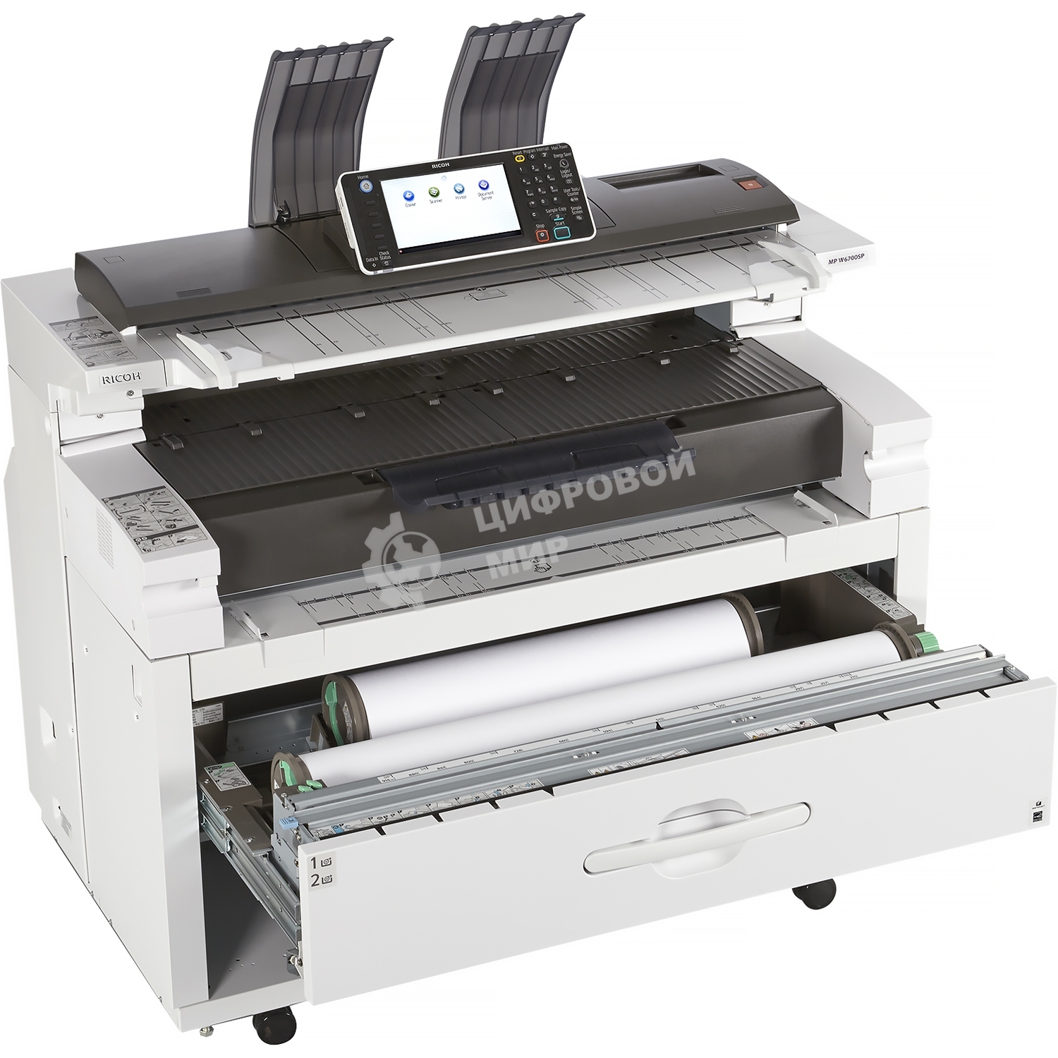 МФУ лазерное Ricoh MP W6700SP (417290), А0, монохромный, печ. до 3,3 стр/мин (A0) 6,7 стр/мин (A1), 36
