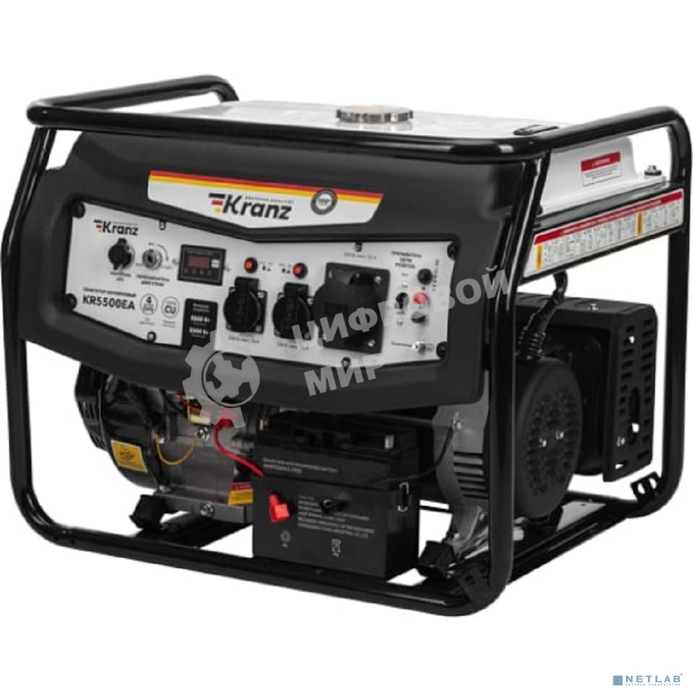 Электрогенератор бензиновый Kranz KR5500EA, 5.5 кВт, 96.1 дБ, 77 кг