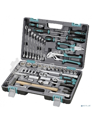 Набор инструментов Stels 141041/2'' 1/4'' CrV пластиковый кейс  76 предм.