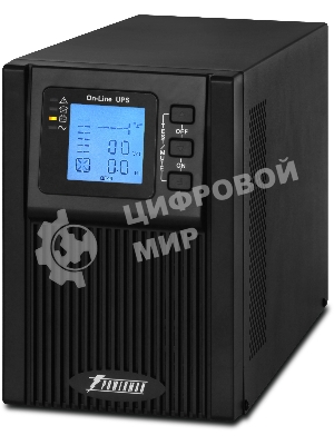 Источник бесперебойного питания PowerMan Online 1000 PLUS (1000ВА/800Вт, Online-Double conversion/LCD Display/USB/Software/RJ11/45,RS-232)