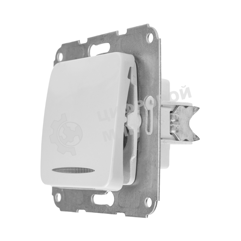 Выключатель Kranz DEA 1кл (инд) с/у 10А мех. белый (1/10/120)