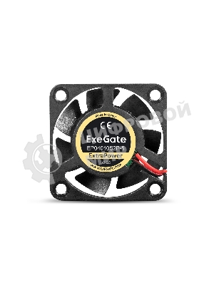 Вентилятор для корпуса ExeGate ExtraPower EP04010S2P-5 черный, 40 мм, 7500 об/мин, 35 дБ, 2 pin