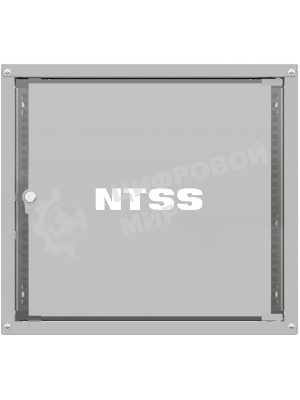 Шкаф коммутационный NTSS Lime (NTSS-WL9U5560GS) настенный 9U 550x600 мм пер. дв. стекл несъемн. бок. пан. 30 кг серый 110 град. IP20 сталь