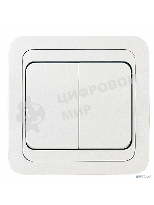 Выключатель 2-кл. Makel СП Mimoza 10А IP20 белый/белый