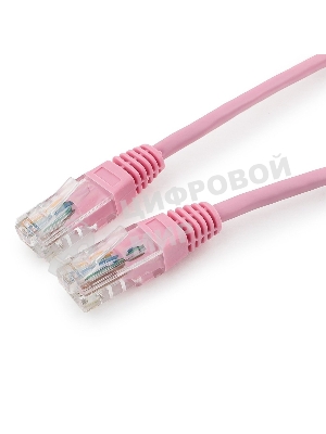 Патч-корд UTP Cablexpert cat.5e, 0.25м, литой, многожильный, розовый