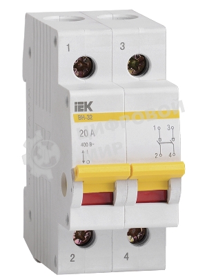 Выключатель нагрузки ВН-32 20А/2П IEK MNV10-2-020