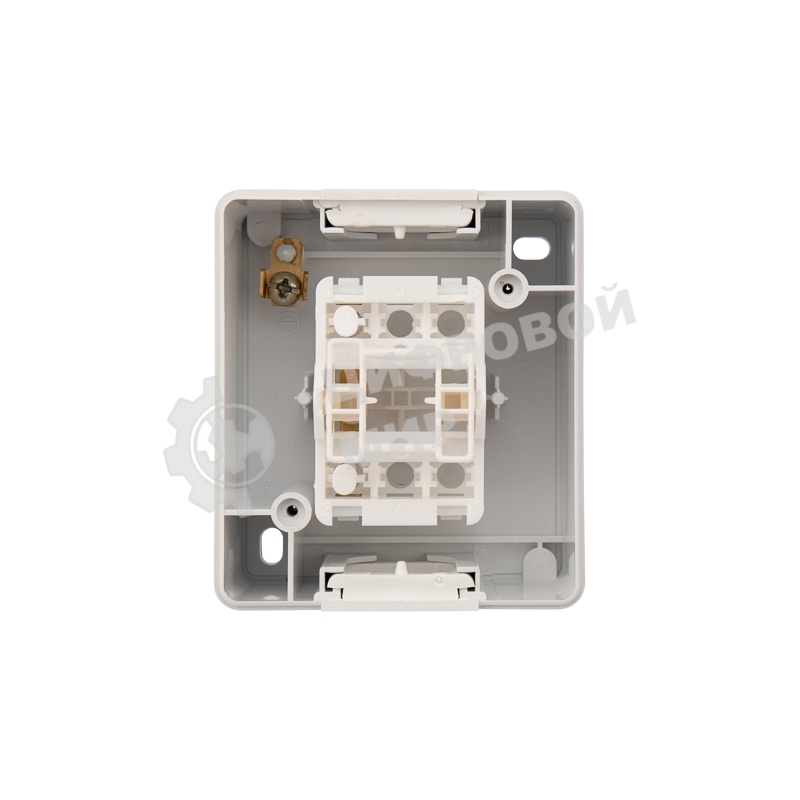 Выключатель одноклавишный Kranz INDUSTRIAL IP54, о/у, белый