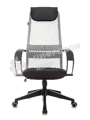 Кресло Бюрократ CH-607 TW-02 светло-серый, сетка, подголовник