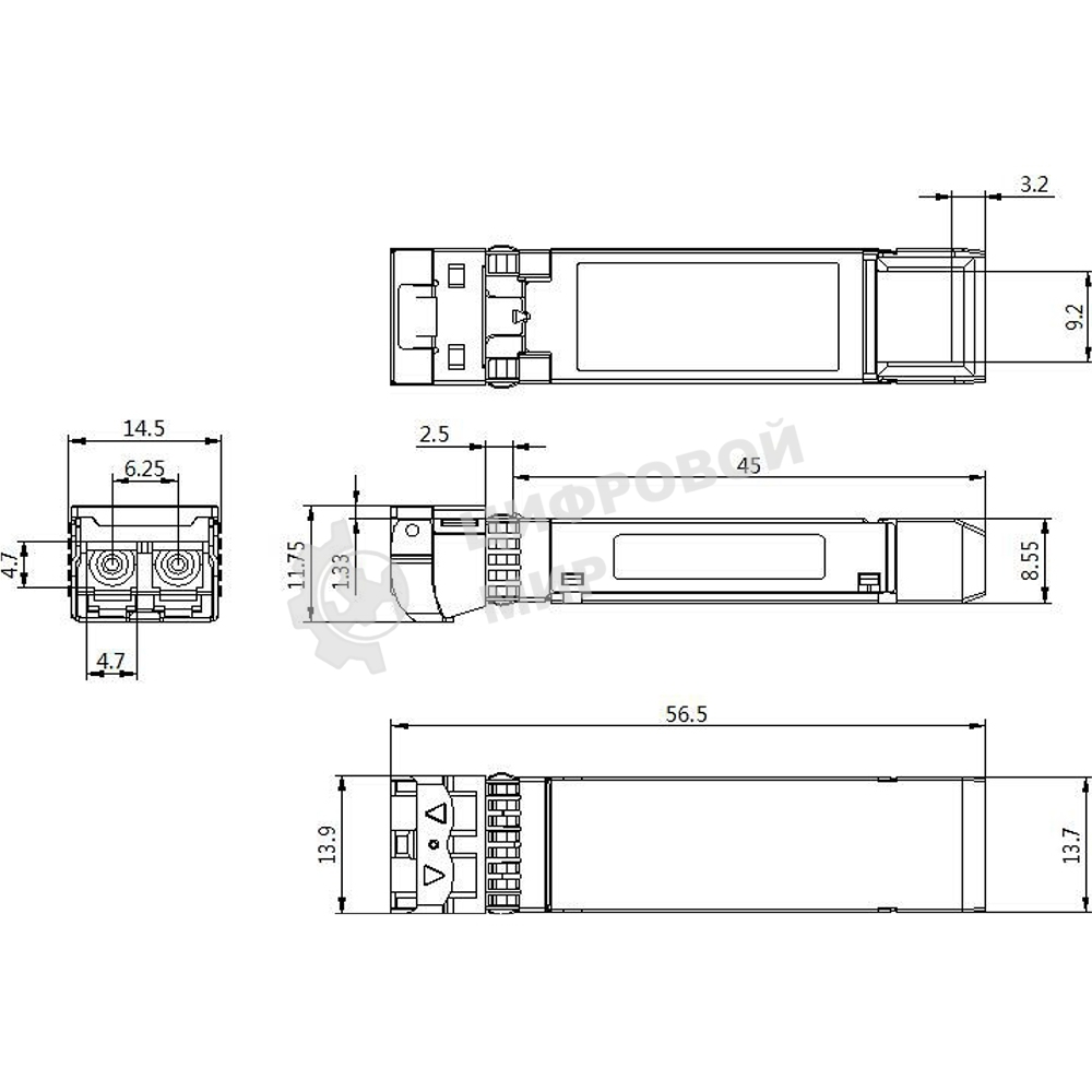 Трансивер Cisco Dual Rate 10/25GbASE-CSR SFP Module