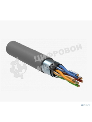 Кабель витая пара Bion BCL-F5480-181 F/UTP, кат.5e, 4x2x0,48 мм AWG 24, медь, одножильный, PVC, для внутренней прокладки, 305м, серый