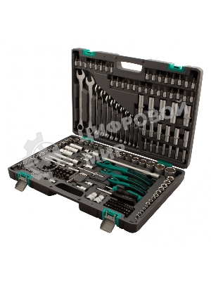 Набор инструментов STELS 141151/4'' 3/8'' 1/2'' cr-v s2 усиленный кейс 216 предм.