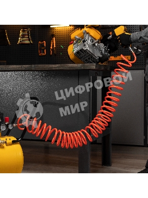 Шланг спиральный воздушный Stels 8х12 мм, 18 бар, с быстросъемными соединениями, 10 м