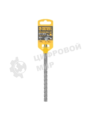 Бур по бетону Denzel цельная крестовая пластина, 10x165 мм, SDS PLUS