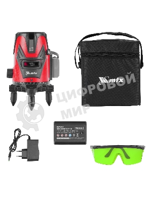 Лазерный уровень MTX MXL GREEN, 30 м, зеленый луч, акк. Li 2400 mAh, сумка, резьба 5/8