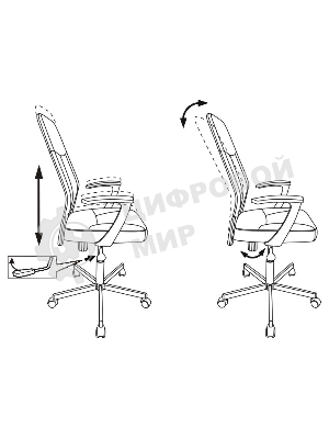 Кресло Бюрократ CH-605/BLACK черный, экокожа, 120 кг, механизм качания