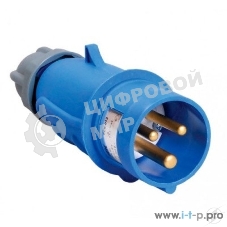Вилка IEK PSN01-032-3 переносная ССИ-023 32А-6ч/200-250В 2Р + РЕ IP44 MAGNUM IEK
