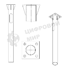Деталь фундамента закладная для ОГК/ОКК-8.9.10 ОП3ф (0.159-2.0х240х180х4х25) Пересвет В00000210